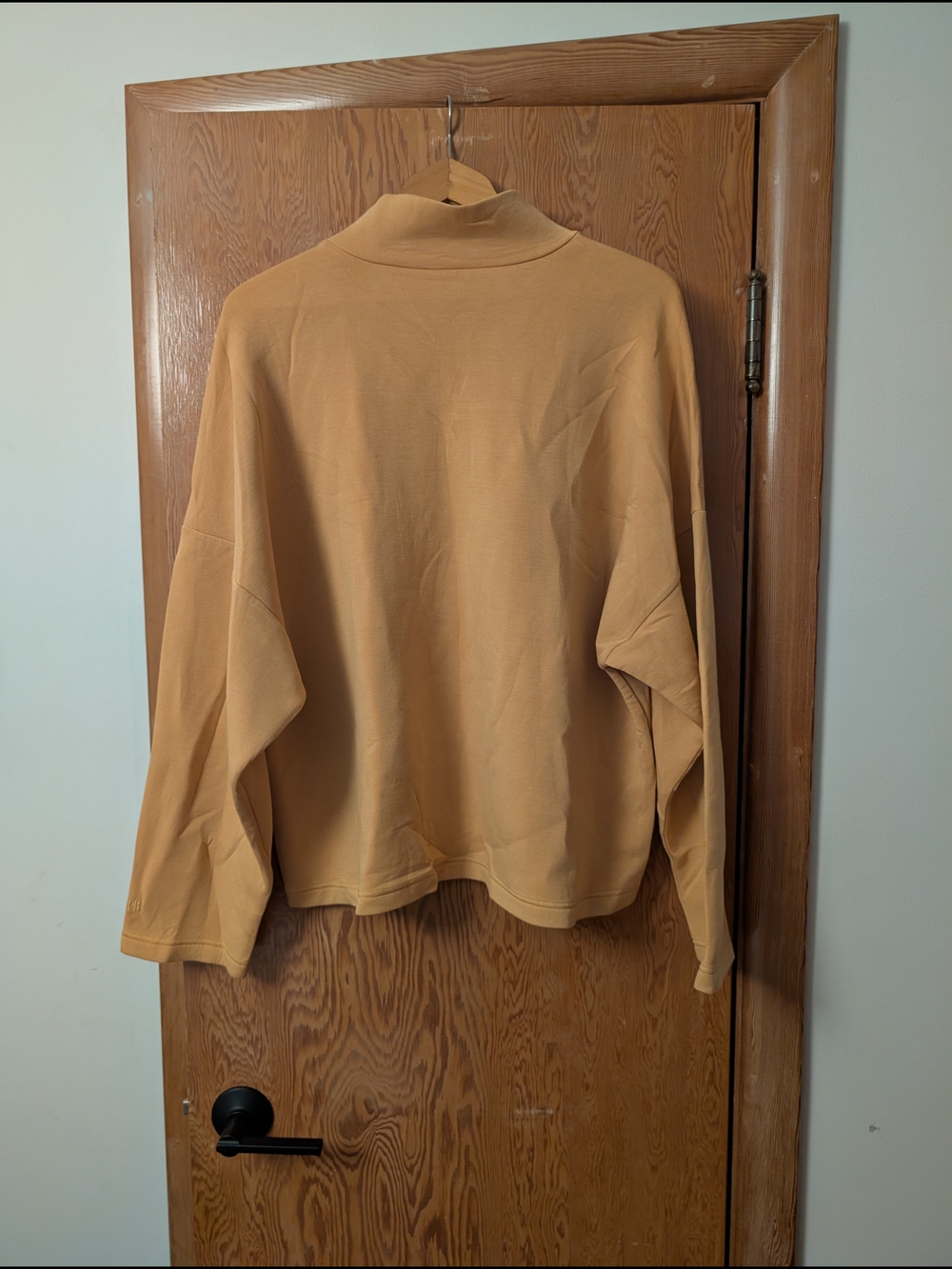 Leze The Label Relaxed Mock Neck Top in Honey